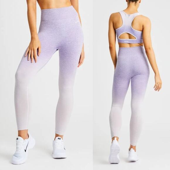 AYBL Seamless Purple Pulse Ombre Leggings Lavender Size Small - Picture 1 of 10